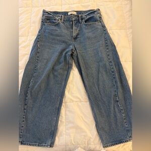 Abercrombie & Fitch Mid Rise barrel Blue Jeans